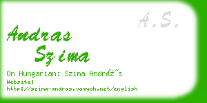 andras szima business card